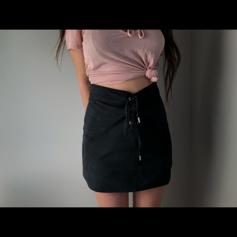 Black Suede Abercrombie & Fitch Skirt